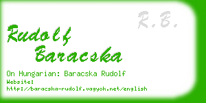 rudolf baracska business card